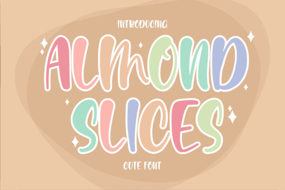 Almond Slices Font for Playful Handmade Products