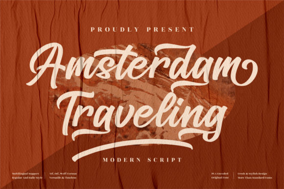 Amsterdam Traveling: A Bold Handwritten Font for Makers and Creative Sellers