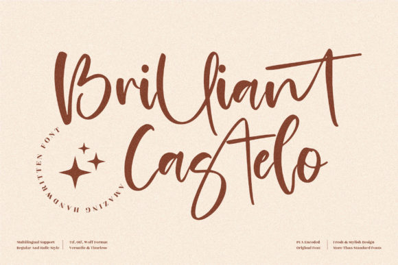 Brilliant Castelo: A Relaxed Handwritten Font for Modern Branding Projects