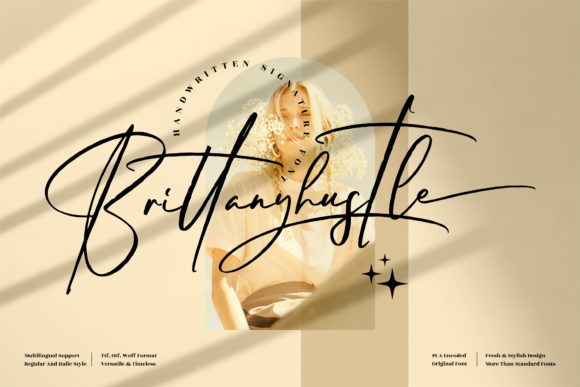 Brittanyhustle: A Stylish Handwritten Font for Small Business Branding