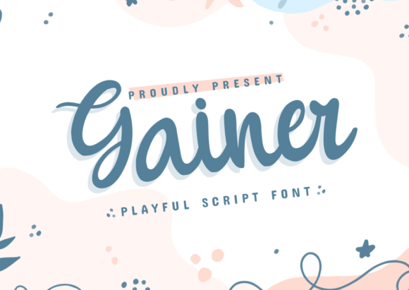 Gainer: A Playful Script Handwritten Font for Makers and Designers