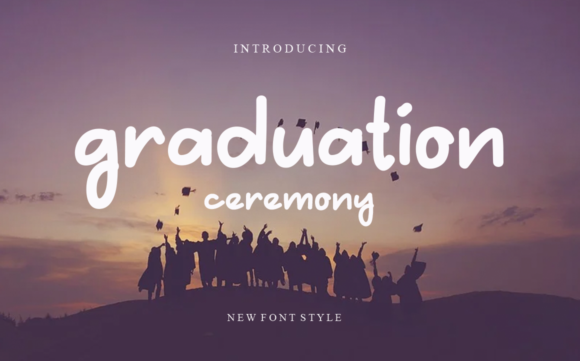 Graduation Ceremony: A Handwritten Font That Elevates Brand Materials