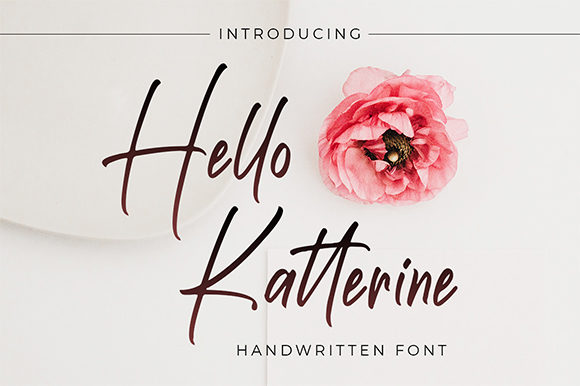 Hello Katterine Font: Elegant Script for Handmade Labels
