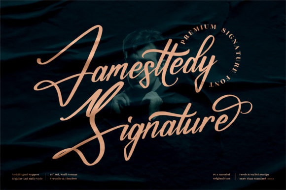 Jamesttedy Signature: A Softly Elegant Font for Thoughtful Editorial Design