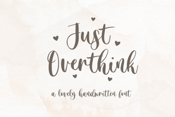 Just Overthink Font for Romantic Web Design