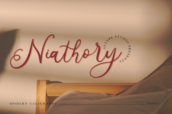 Niathory Font: Chic Script for Handmade Products