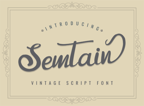 Semtain Font: Elegant Handwritten Style for Creative Designs
