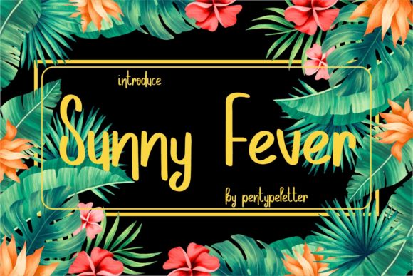 Sunny Fever Font: Cute Handwritten Style for Crafts
