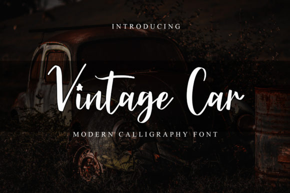 Vintage Car: A Chic Handwritten Font for Campaign Creatives